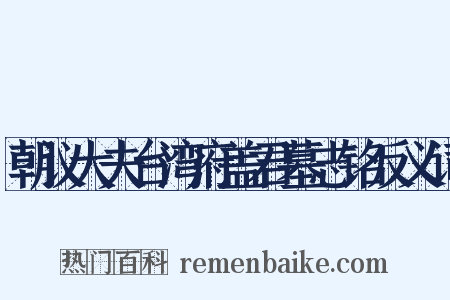 朝议大夫台湾府盖君墓志铭反义词是什么意思的图片